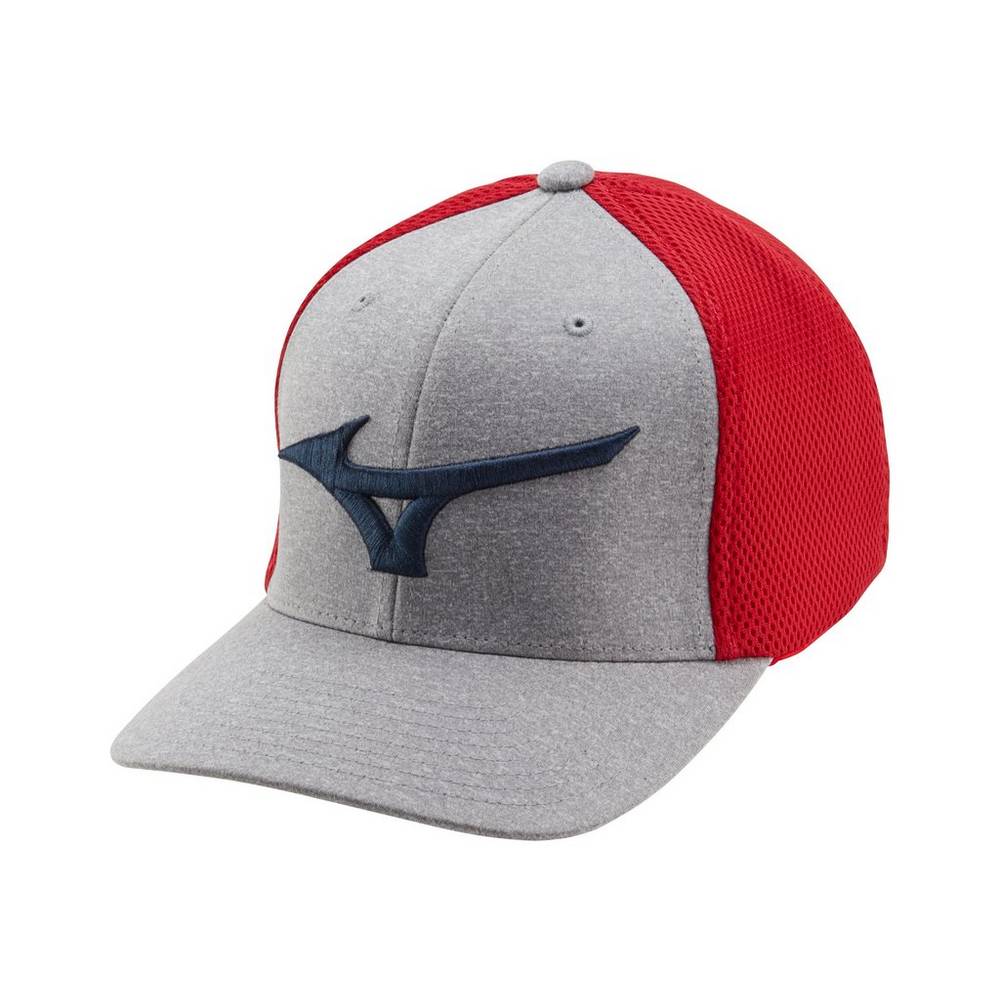 Damske Čiapky Mizuno Fitted Meshback Golf Červené/Námornícka Modrá Vypredaj OJIY46201